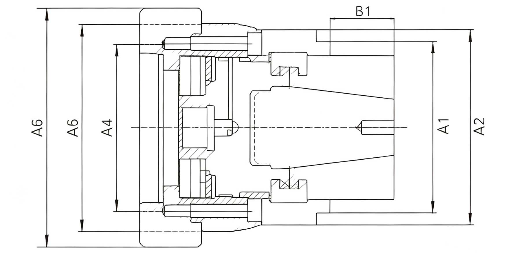 Serie de manguitos de expansión interna/cuerpos de soporte interno JBNR-T212