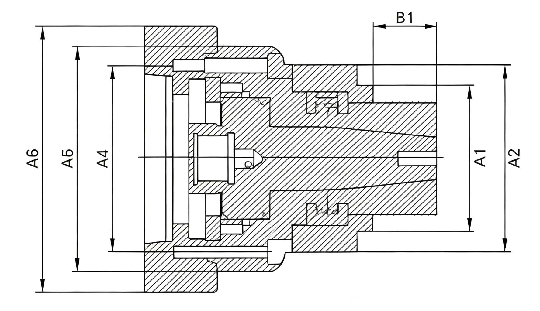 Cuerpo de sujeción interno axial de desplazamiento cero de la serie LBNP-T812