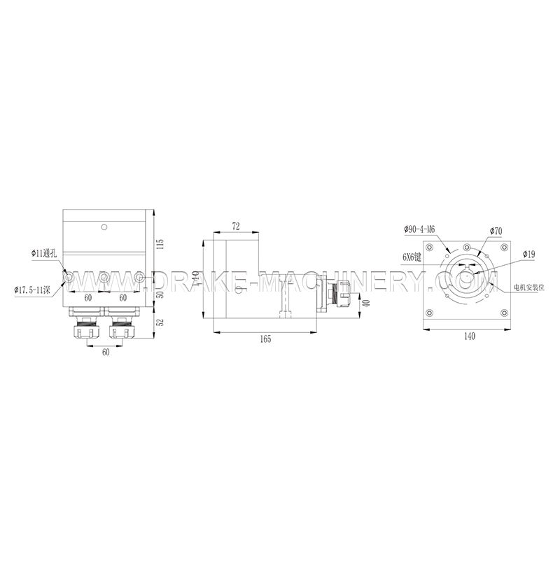 Doble cabezal ER25 Modelo LS-P2-ER25