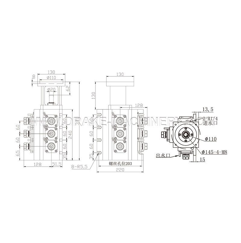 Cabezal de potencia integrado 3+3 Modelo LS-RS6-Y-ER20ER25